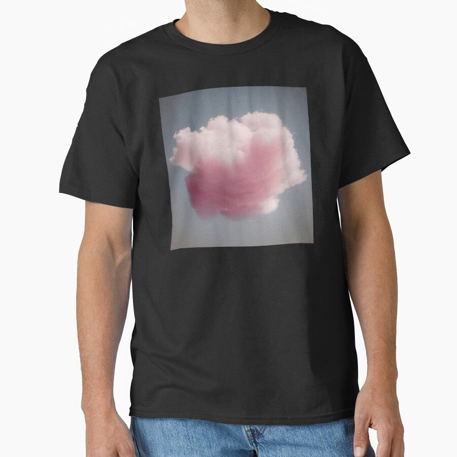 Pink cotton candy cloud on light grey sky by MagicStrawberry