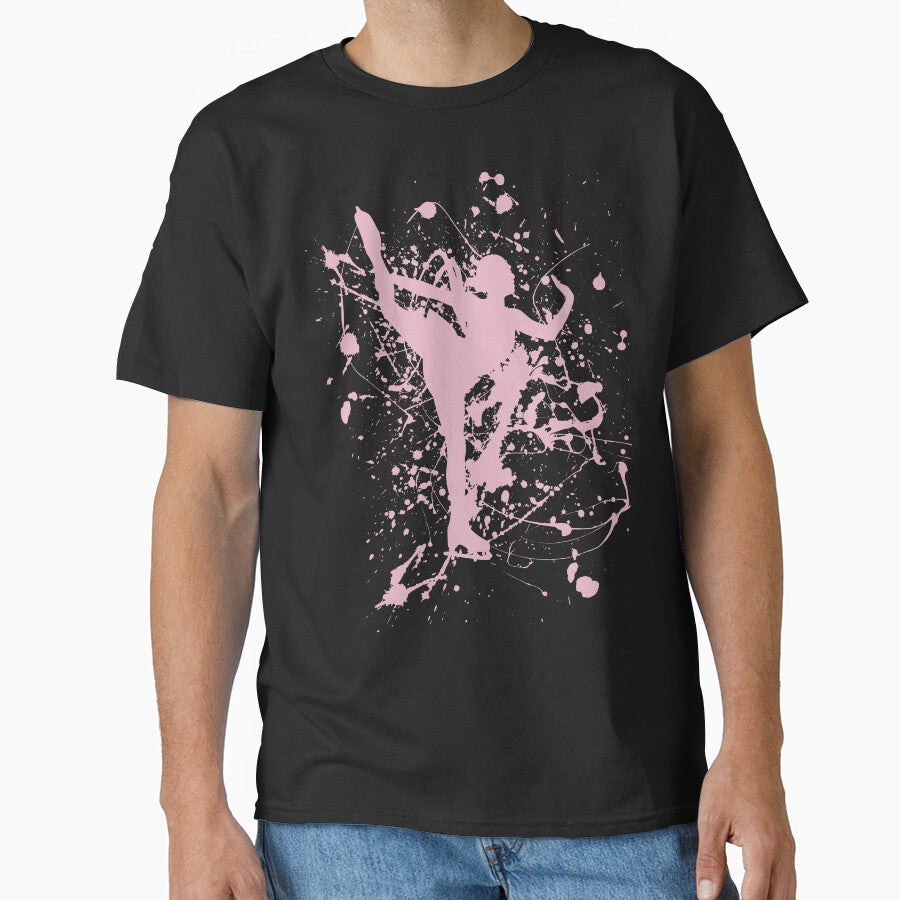Pink Paint Splatter Ice Skater by ChiweenieHobbit