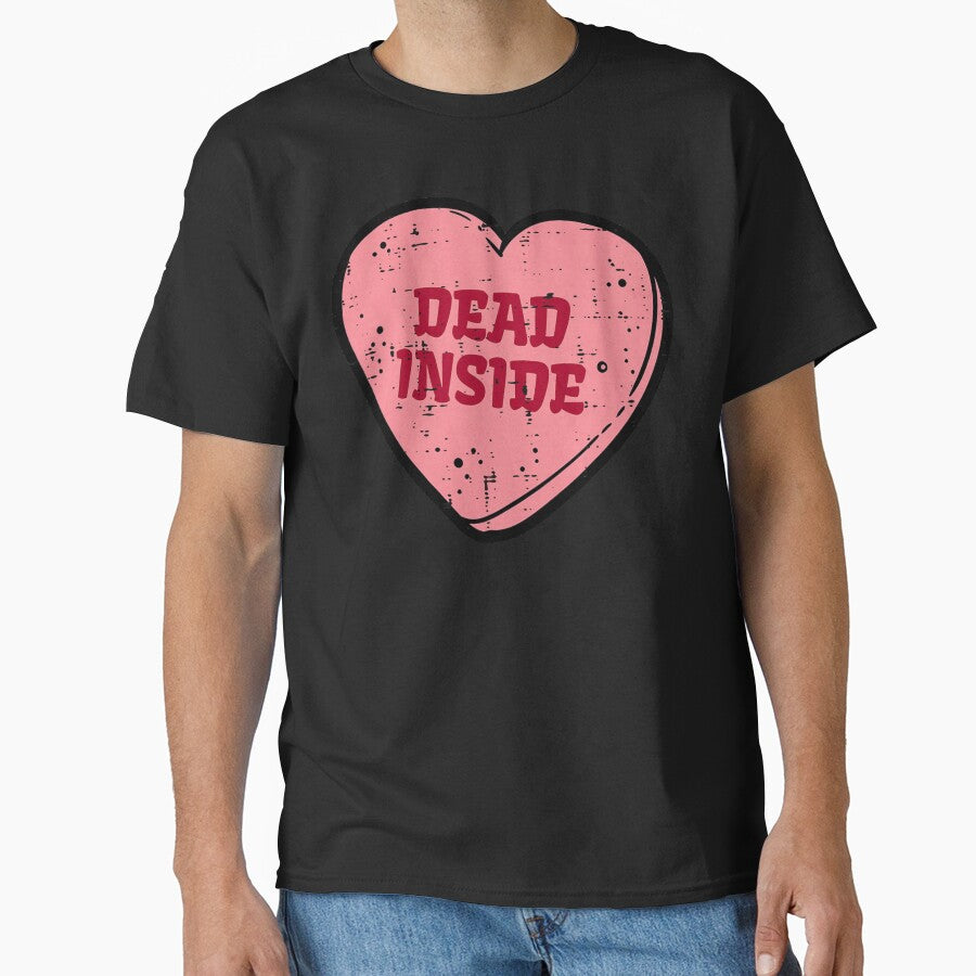 Anti Valentines Day Dead Inside Heart Funny Single Awareness by RobertKnow