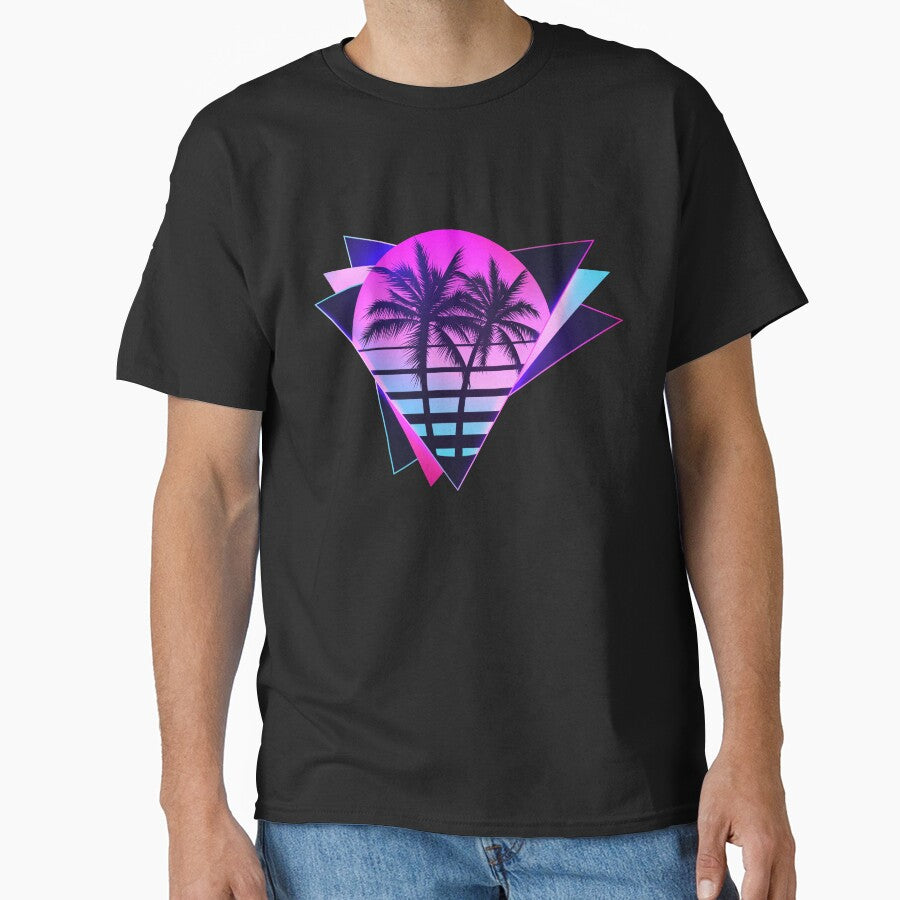 80s Retro Miami Neon Vaporwave Aesthetic Sunset by amos20111