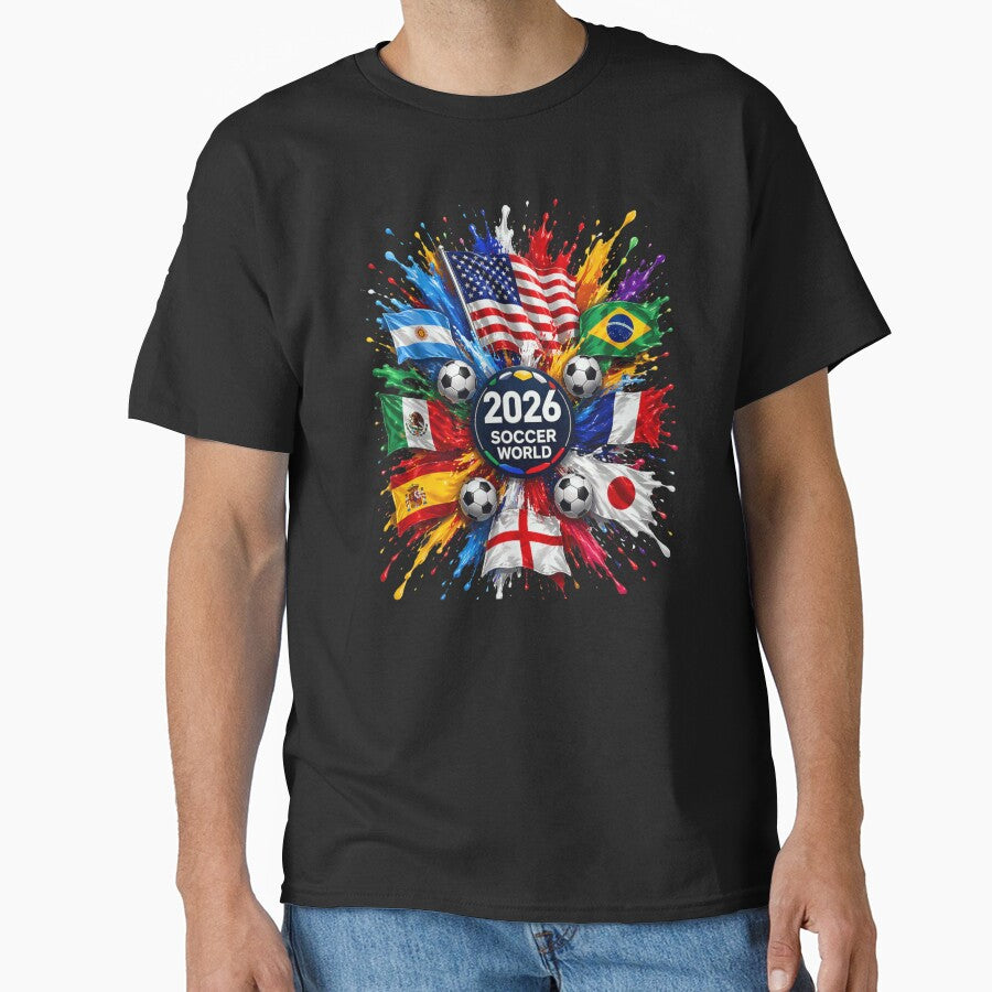 2026 Soccer World Championship Global Flags Paint Splash Sports Fan Graphic by ObukiLantara