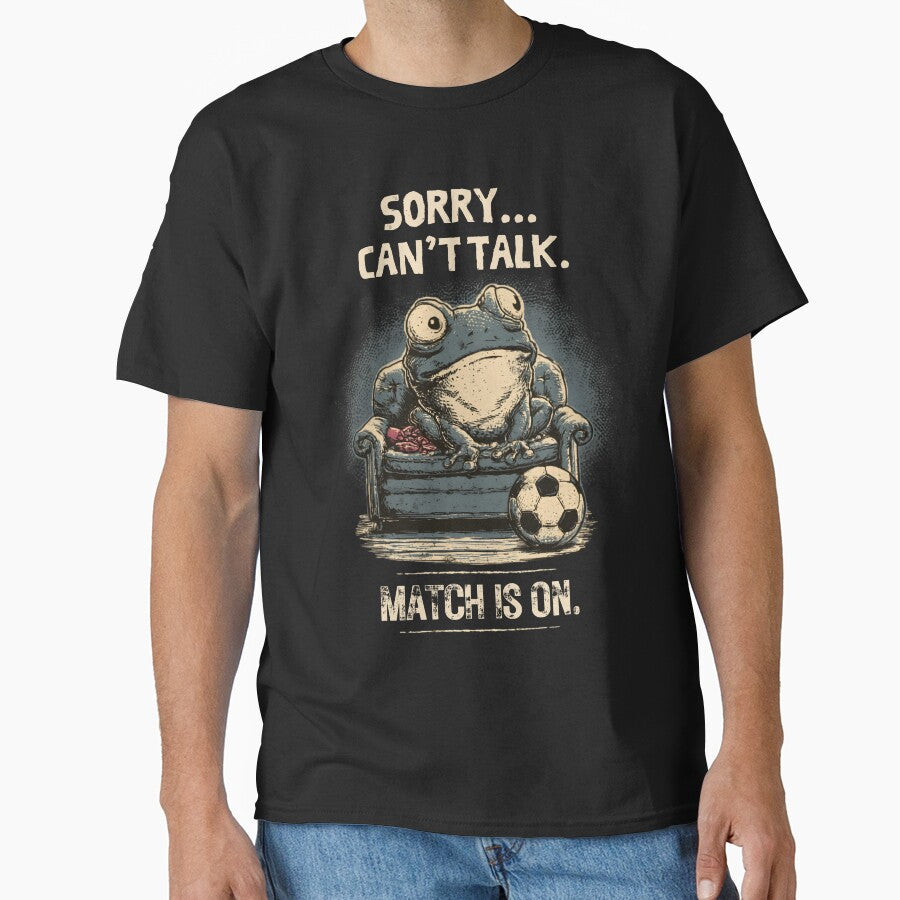 Sorry Can't Talk Frog Soccer Fan Match is On Vintage Funny by Majnon8bp