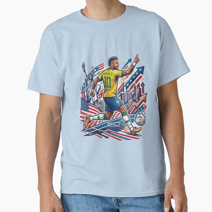 Neymar World Cup 2026 USA Brazil Football Legend T-Shirt Design by Dowidi
