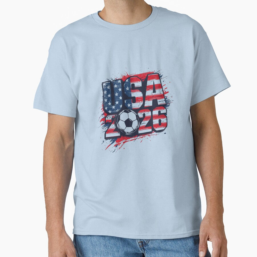 USA 2026 Soccer Football Vintage Retro Flag by PACS0011