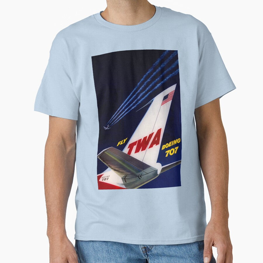 Fly 707 retro poster by CorasPosters