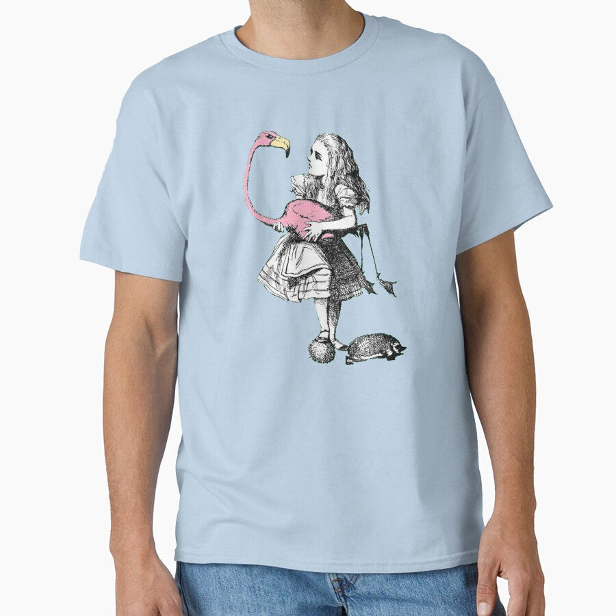 Alice and the flamingo, wonderland by DeVeauDesign