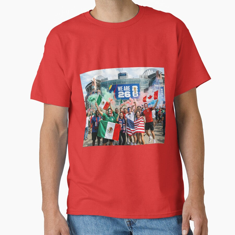 Passionate soccer fans from the USA, Mexico, and Canada World Cup 2026 by BrickByDream