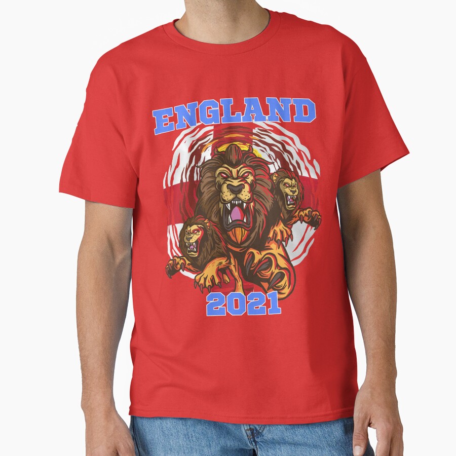 England 2021 - Three Lions England Euros jersey 2020-2021 Hero Lions Euro 2021, England Fan supporters by MERCH HQ