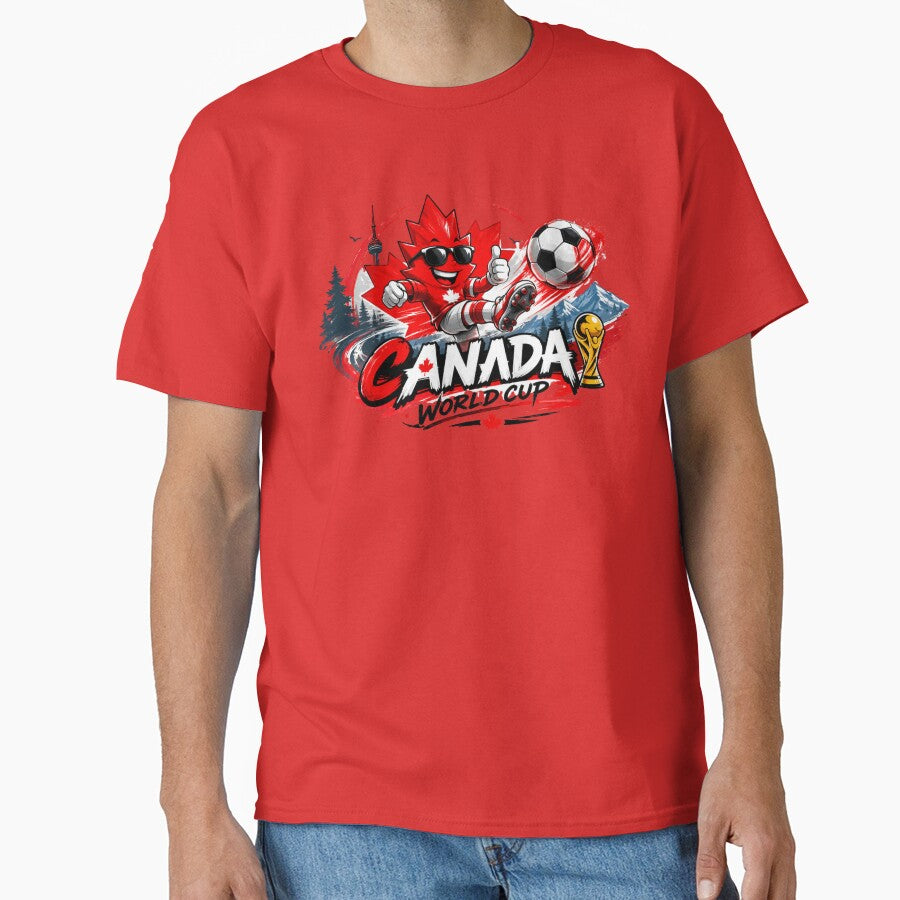 Canada Soccer Fan 2026 – Maple Leaf Football Shirt | Canadian Soccer Supporter Design by DZ Vibe Studio