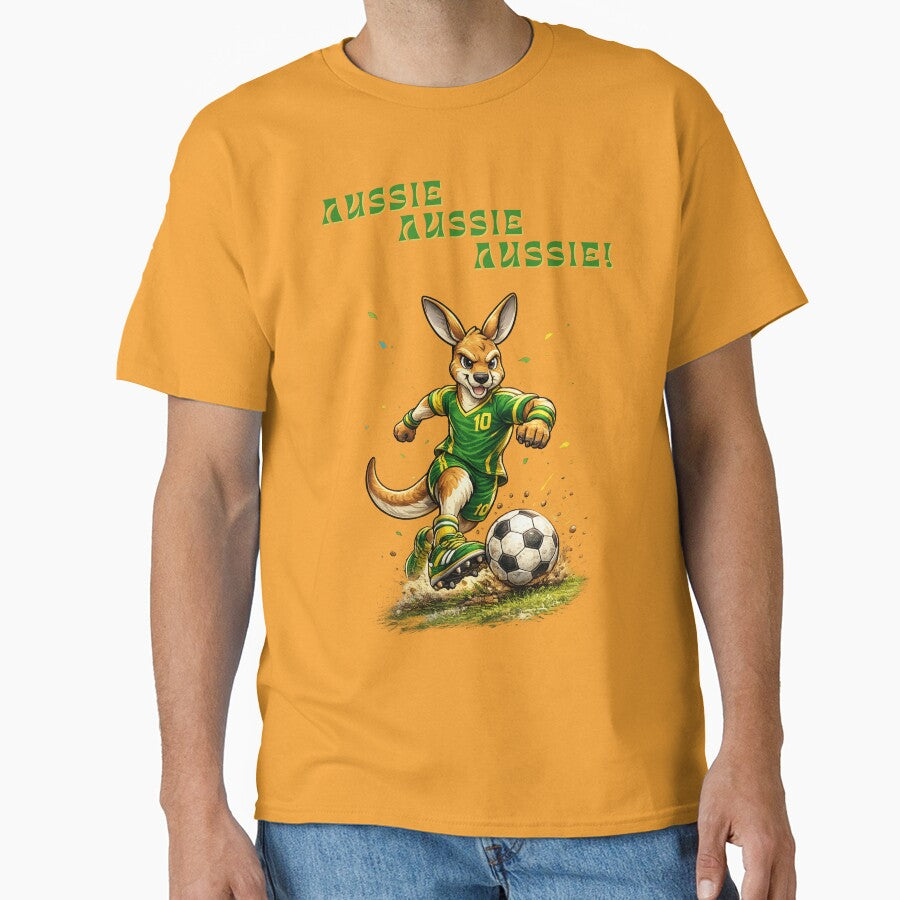 Aussie Soccer Roo, Australian Football Mascot Kangaroo AUSSIE AUSSIE AUSSIE by Cadsdiva