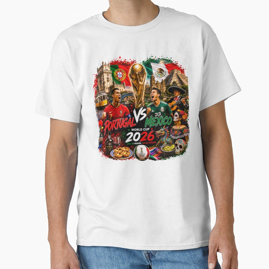 Portugal vs Mexico World Cup 2026 Football Sticker | Soccer Fan Design by NorthernDk_art