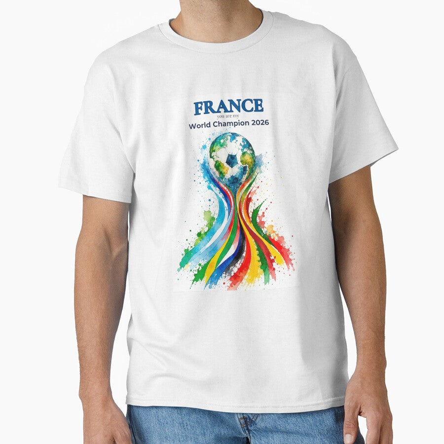 France 2026 World Cup Champion Watercolor Football Art by EMC Store
