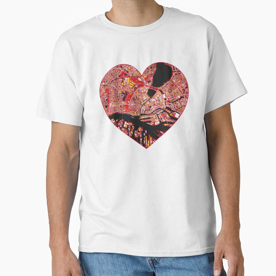 Hamburg Heart Map – German Football Inspired City Art by BottleGnome