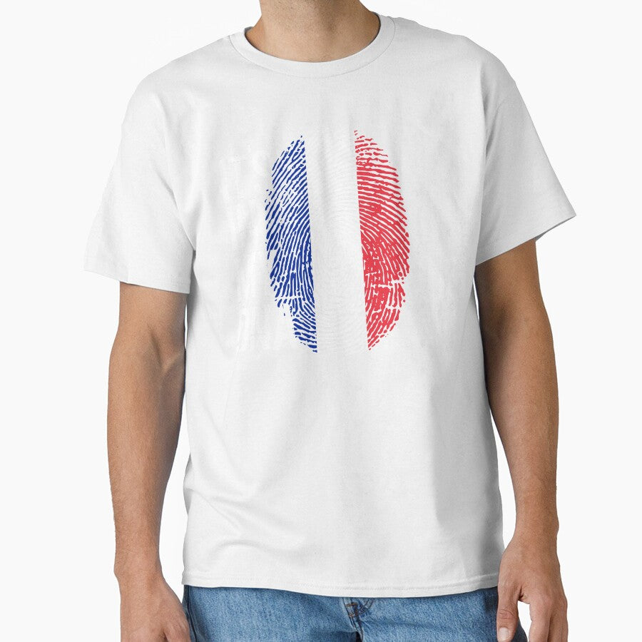 France Flag Fingerprint - It's in my DNA French by PartyShirts1