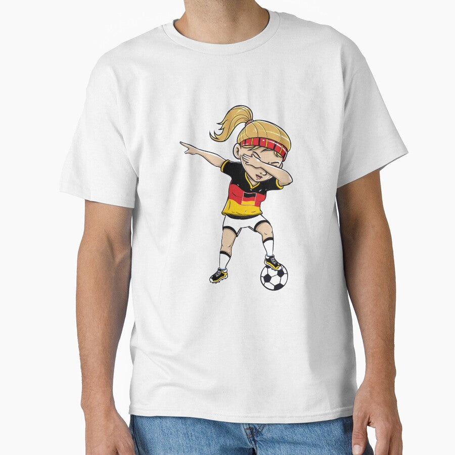 Dabbing Soccer Player Funny Germany Fan graphic girl by Pummli