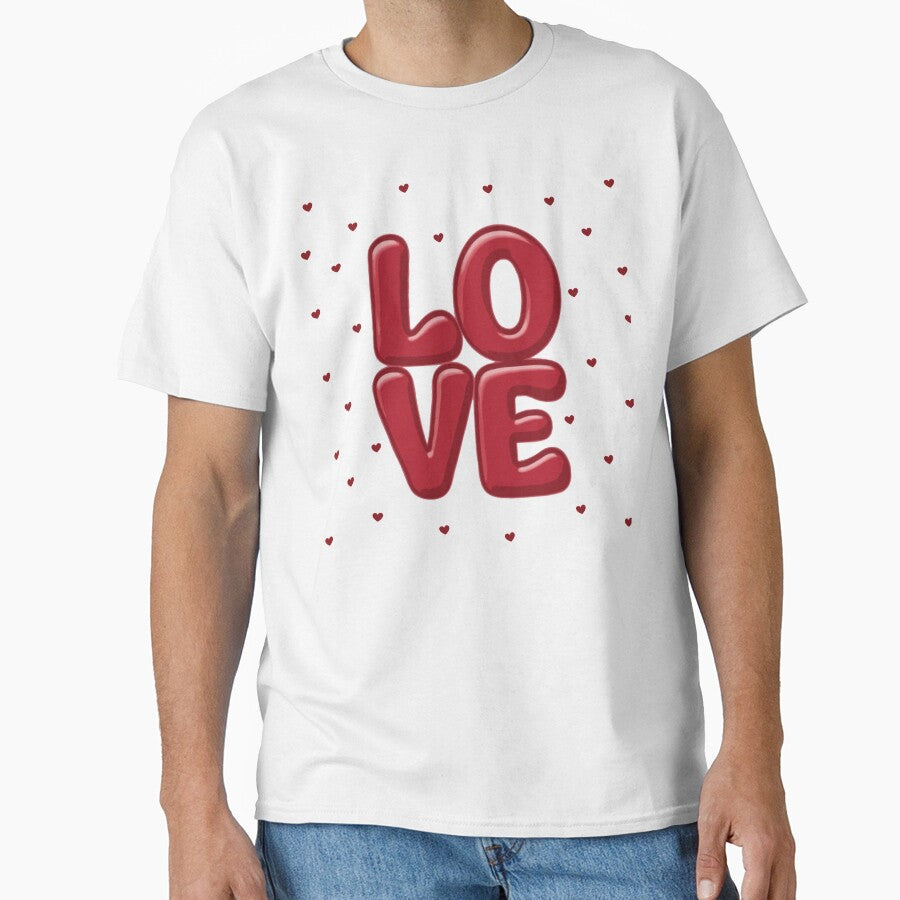 Bold Red LOVE Typography with Hearts – Cute Valentine by The Real Life Symphony