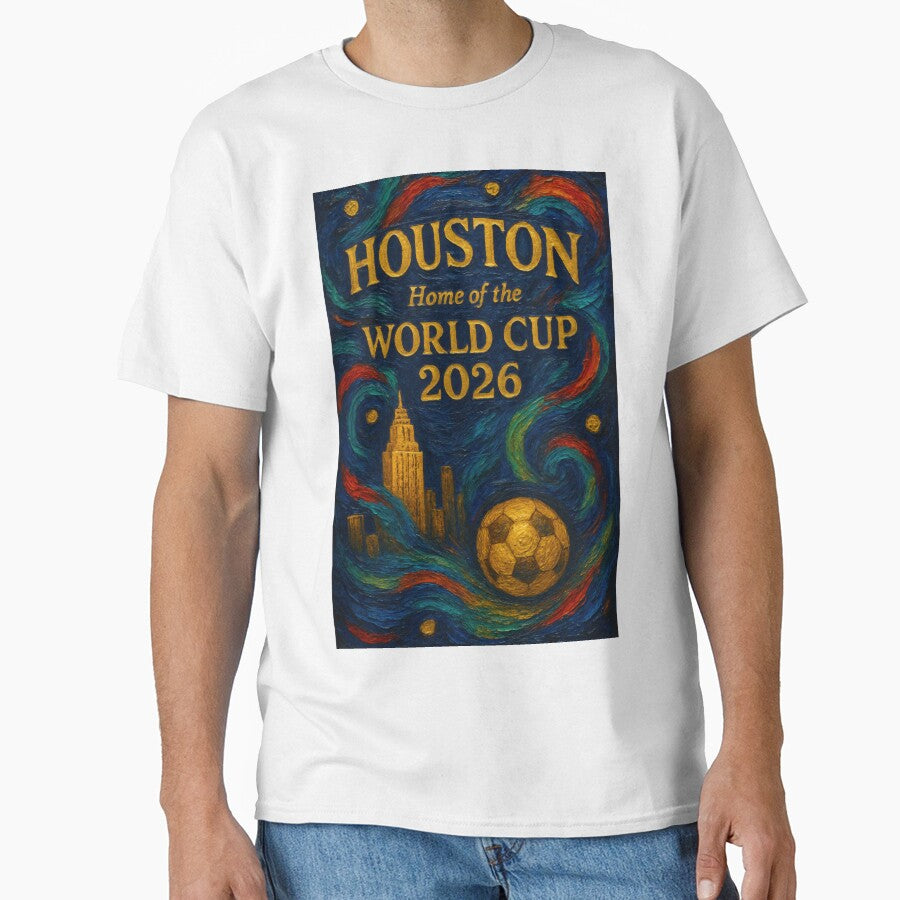 Houston World Cup 2026 Deep Night Soccer  — Expressionist Art Print by BrickByDream