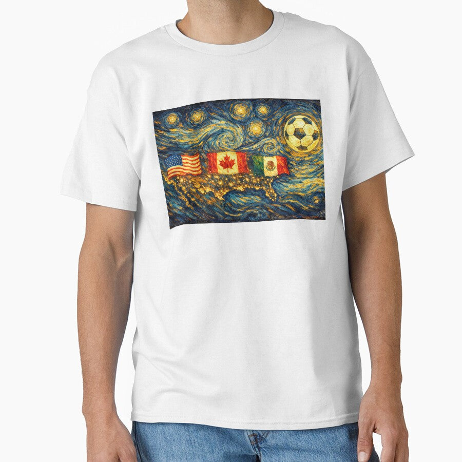 North America Soccer Starry Night Dreamy and Swirls Inspired from Van Gogh by BrickByDream