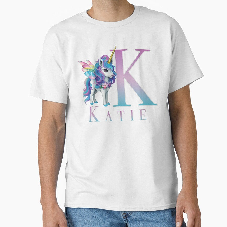Katie name with a cute unicorn by Lubellebubble20