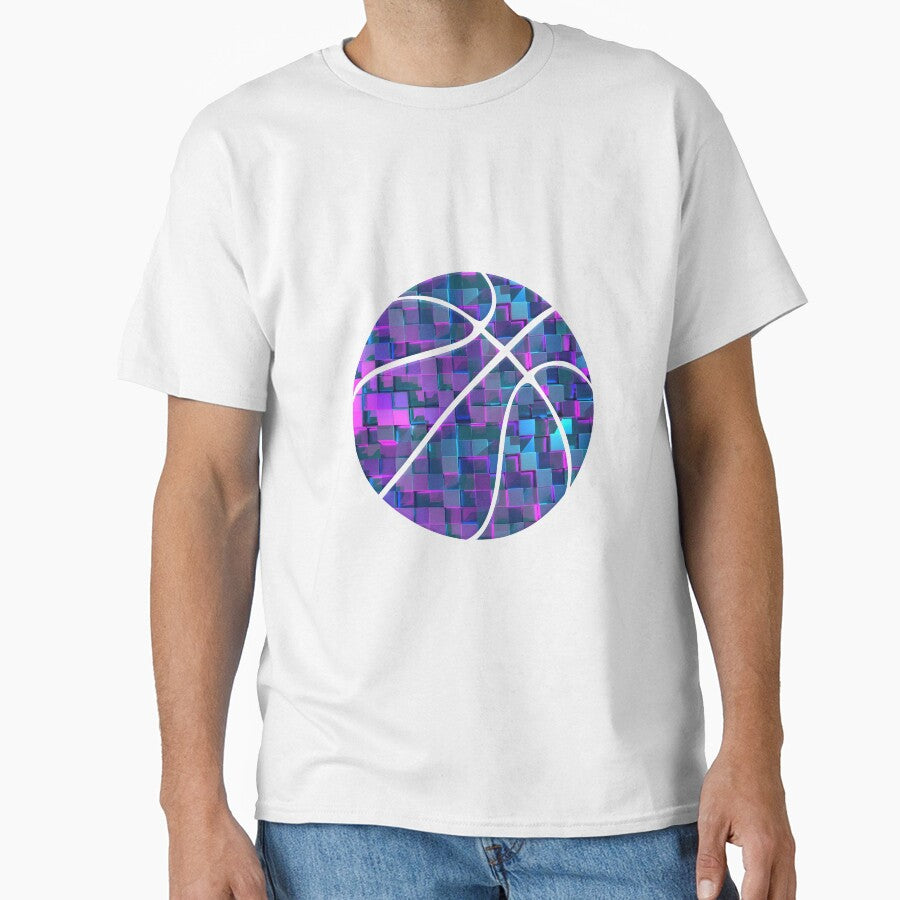 Abstract Basketball Design - Motivational Sports - Purple Blocks Pattern by Gaming x Sports