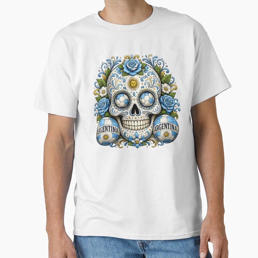 Argentina Soccer Skull by ShadowLabStudio