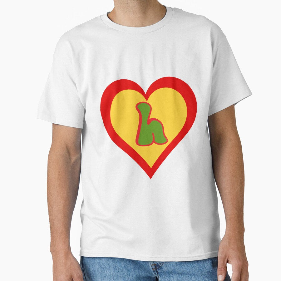 Heart in multicolor design with h in centre... by anidiots-studio