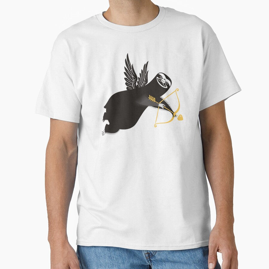 Funny sloth cupid bow arrow Valentines Day by BigMRanch