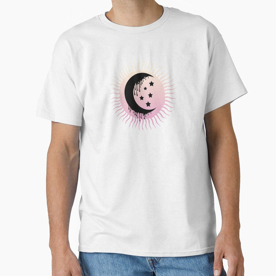 Melting moon with stars and sun by Fran Fryberg