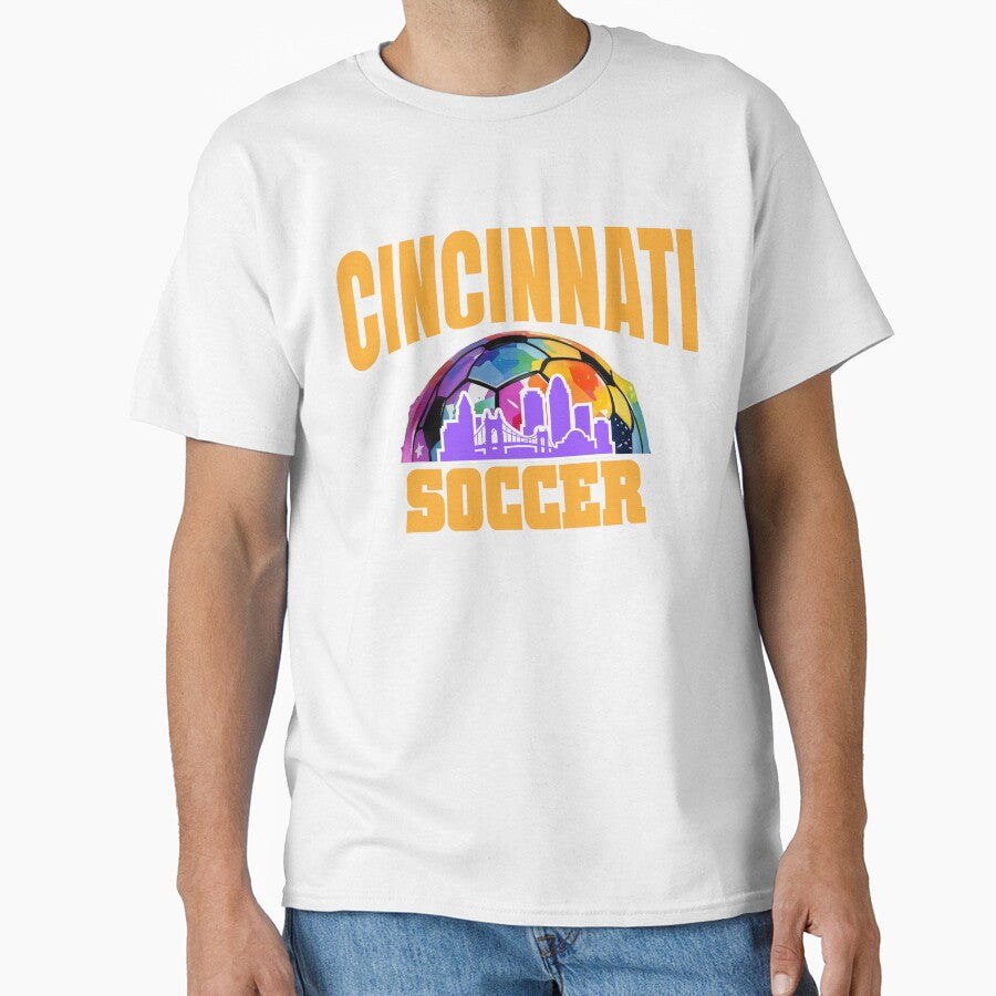 Cincinnati Soccer City Skyline Cool Cincy by Colorfulman