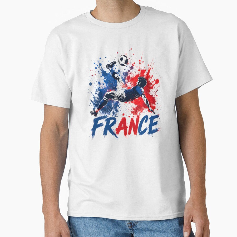 French Football Colors Tricolor Shirt | Blue White Red Soccer Pride Tee | Fan Gift Idea by 3ac-Arts