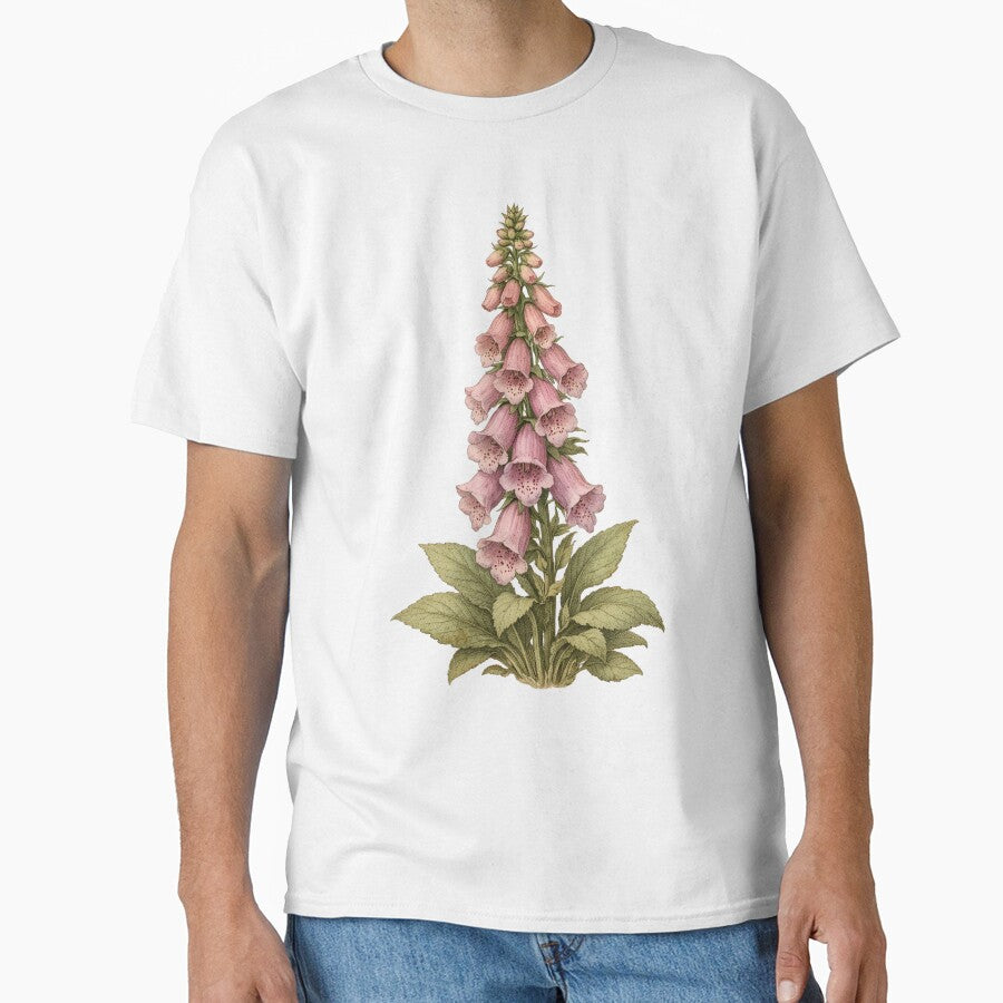 Vintage Foxglove Botanical Illustration - Digitalis Purpurea Antique Botanical Print by Darlin8888