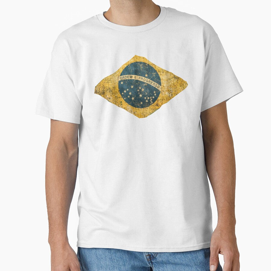 Vintage Brazil Flag Soccer Fan Design by Junior-Design