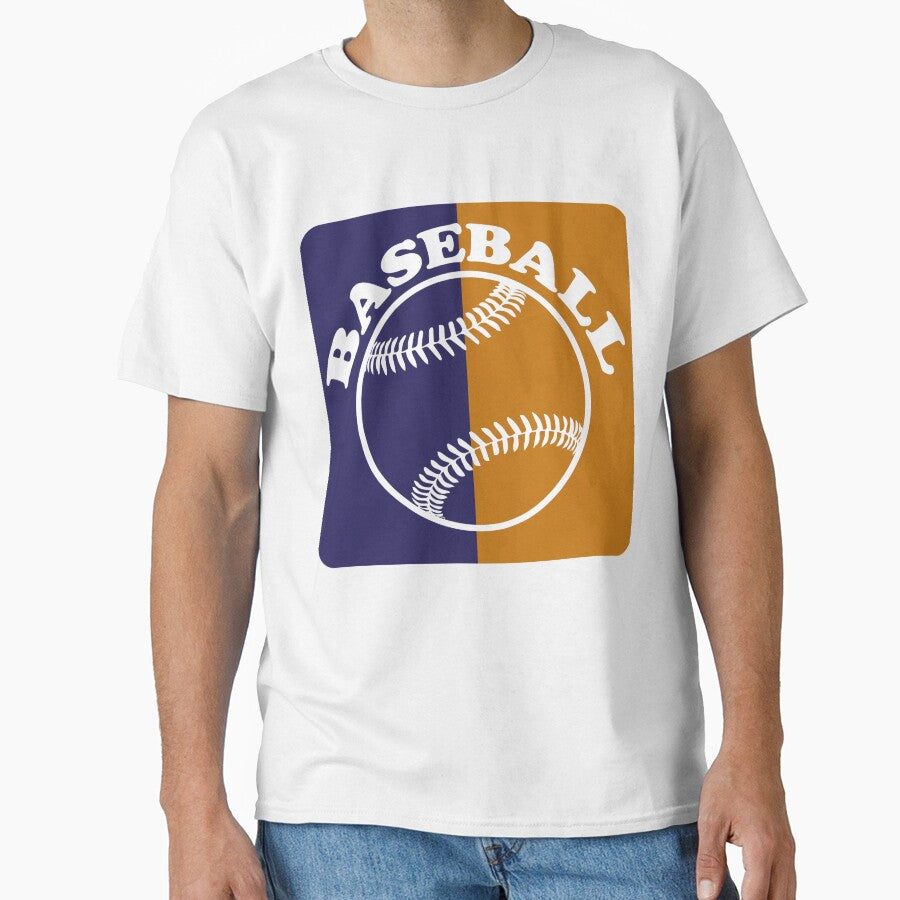 Baseball, fundo laranja e azul by GirlaineSQ