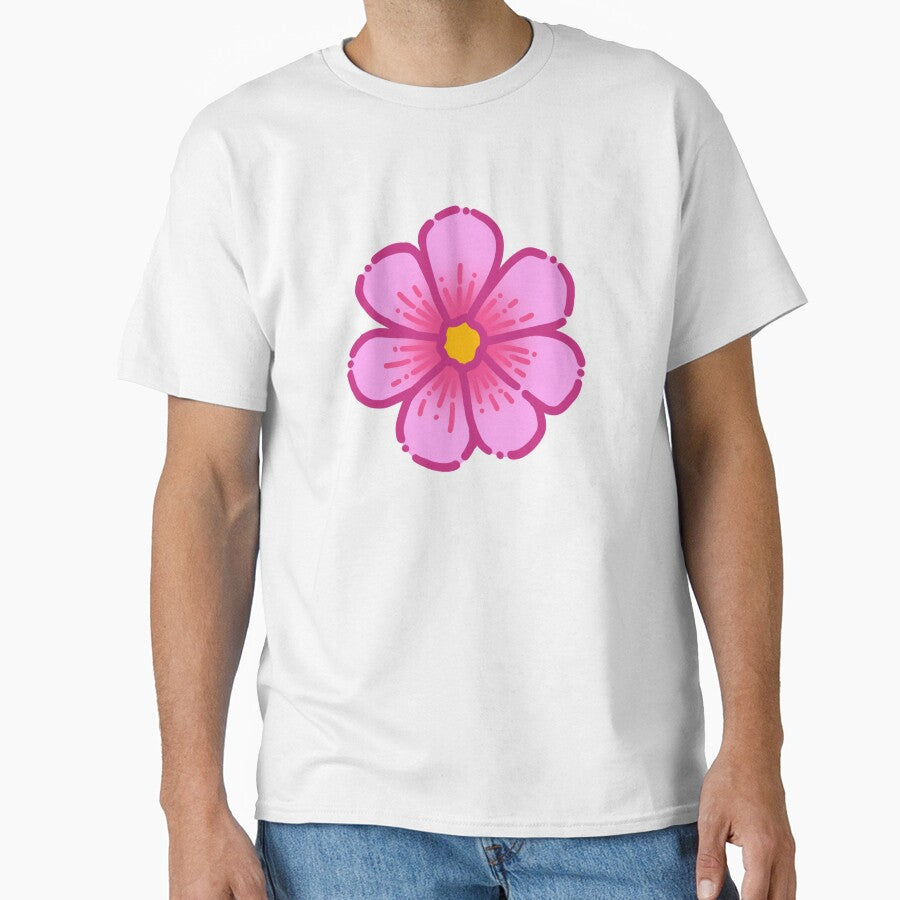 Pink Flower Simple Drawing by AveryZi