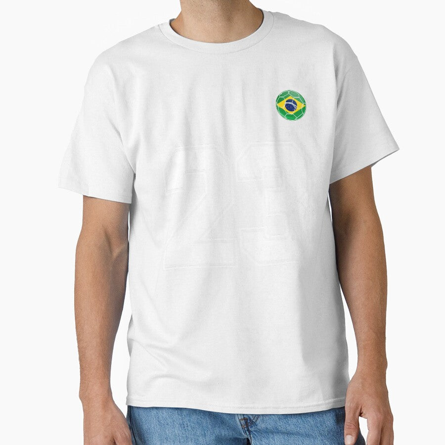 Number 23 Brazil Futbol Football Brazilian soccer Flag Jersey by RoyesButler