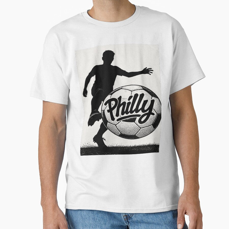 Philly Soccer Kick Graffiti Silhouette Design by PanfurWare-LLC