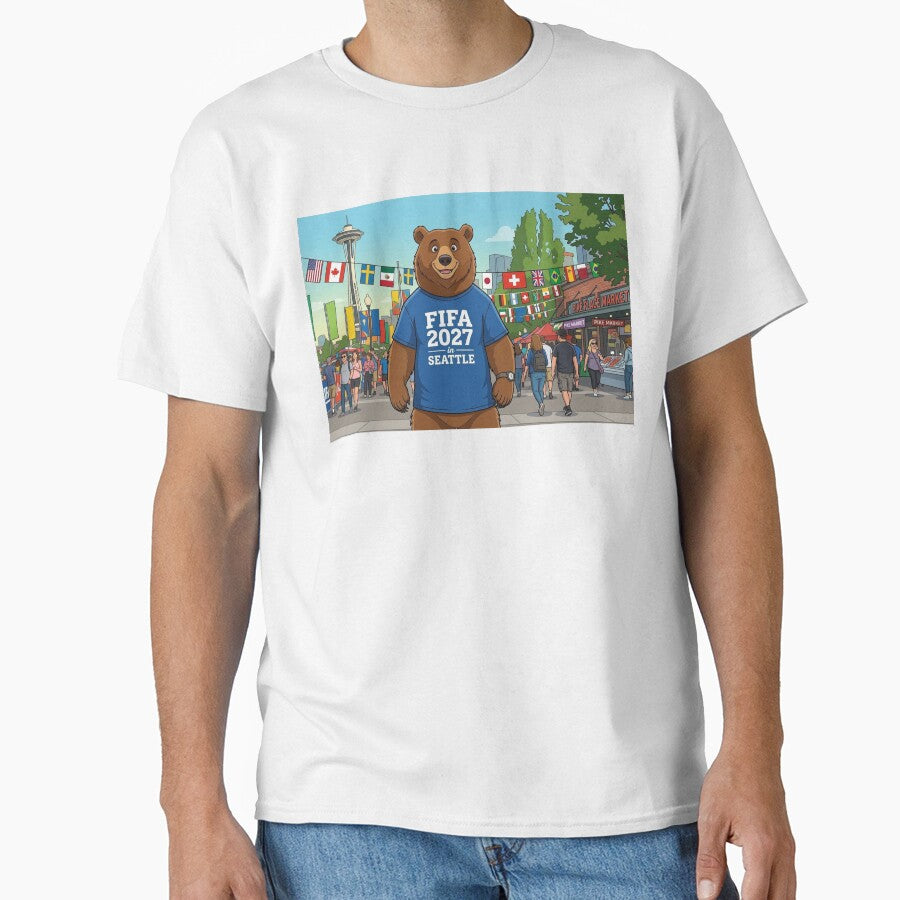 FIFA 2027 Seattle Soccer Bear – Fun Cartoon Mascot Illustration by AirCrayons27