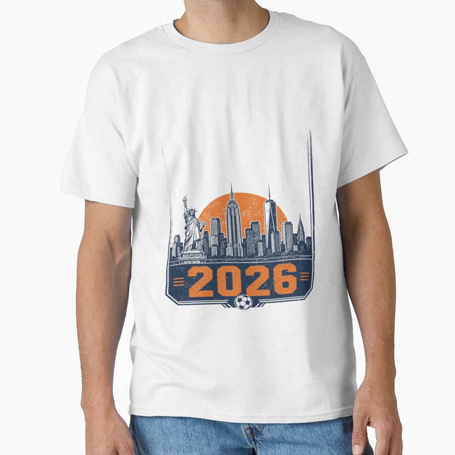 New York City 2026 | Vintage World Cup Skyline Graphic by ArthUpscale