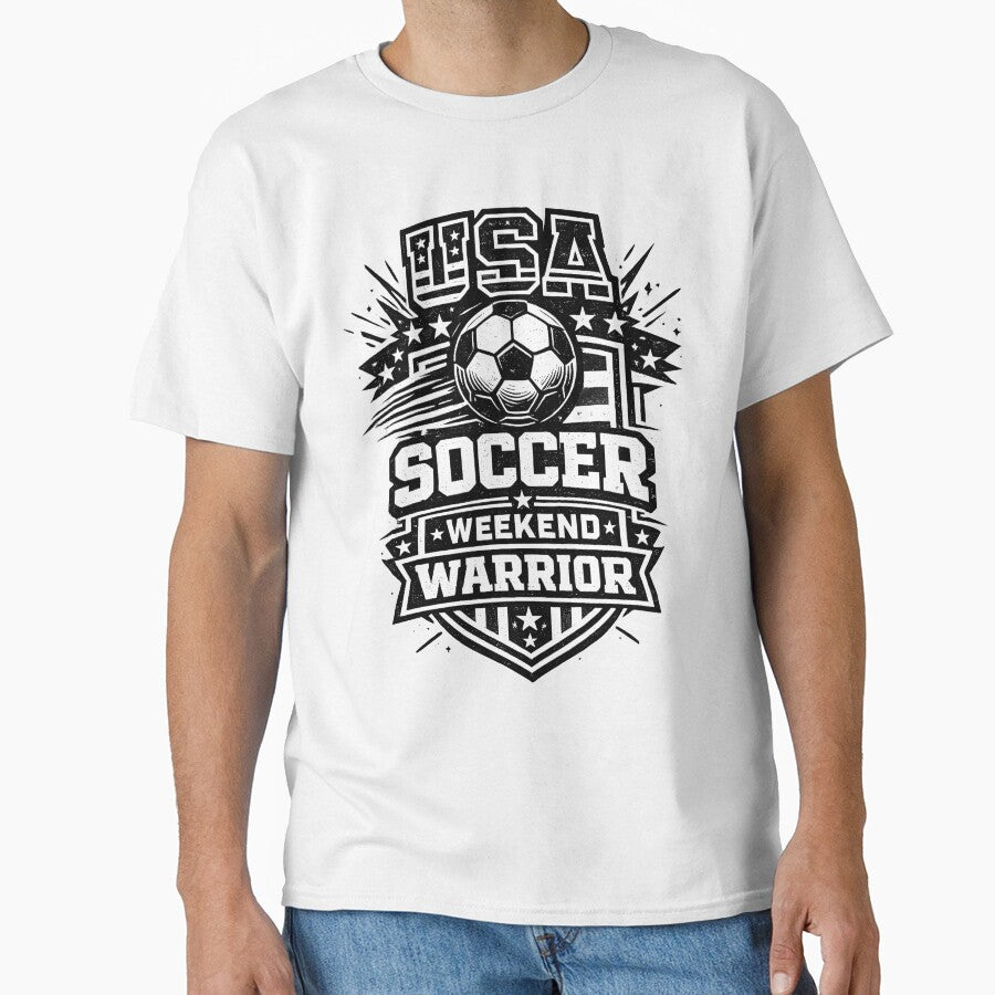 USA Soccer Weekend Warrior Patriotic Soccer Shirt by DREAMBURN™