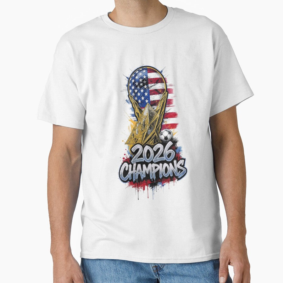 World Cup 2026 USA Egypt Soccer Champions Pyramid Skyline Design by BodaZZ