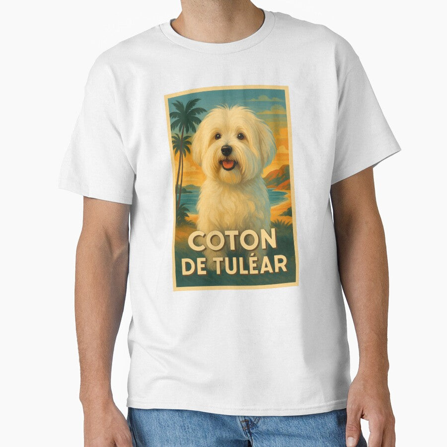 Coton de Tulear Island Art by Flying Doggo
