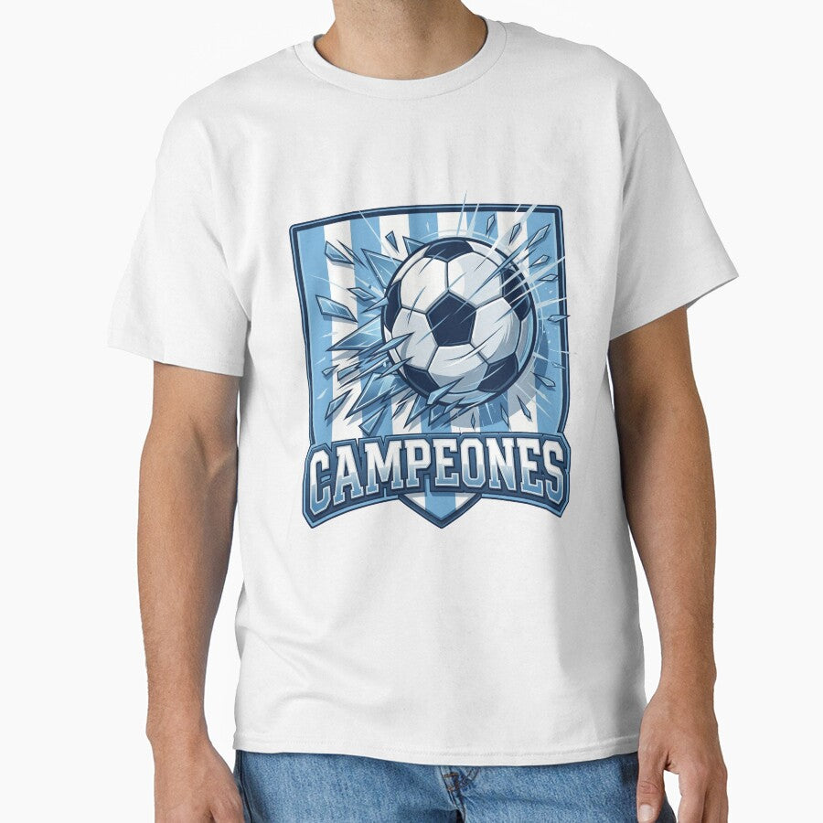 Soccer and football Champions, Campeones T shirt Argentina color by Nirozima