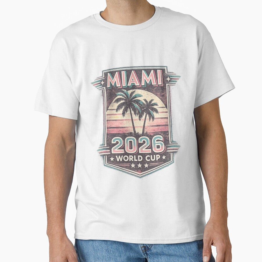 Miami 2026 Retro World Cup Tee by ArthUpscale