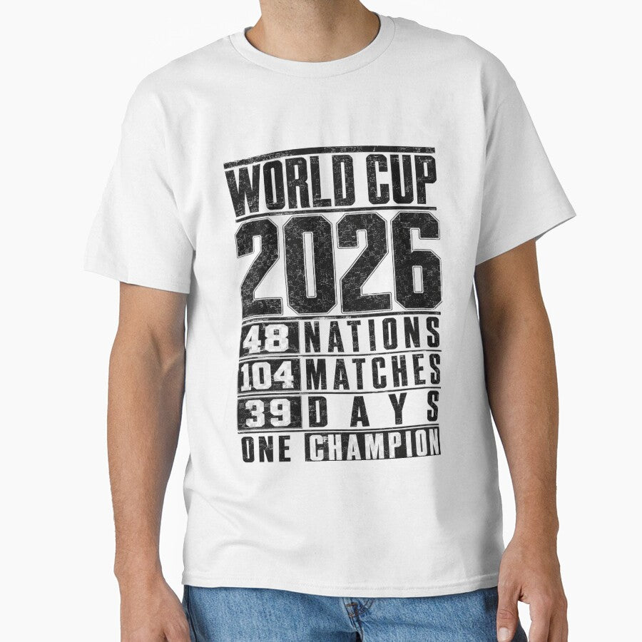 World Cup 2026 Vintage Football Statistics T-Shirt by ArthUpscale