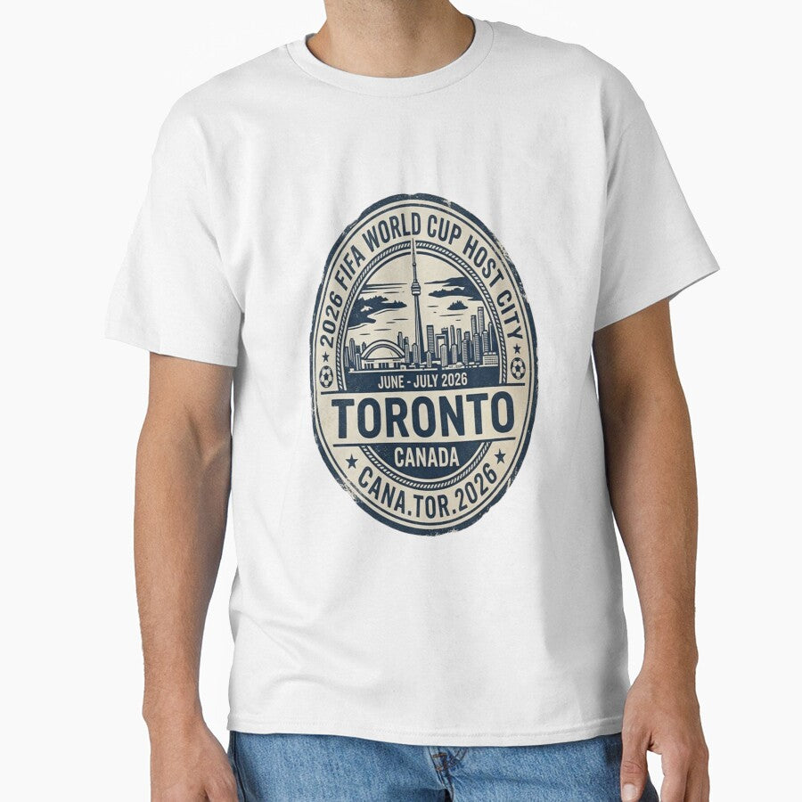 Toronto 2026 Host Vintage Stamp Soccer Tee Collection by CVelli382