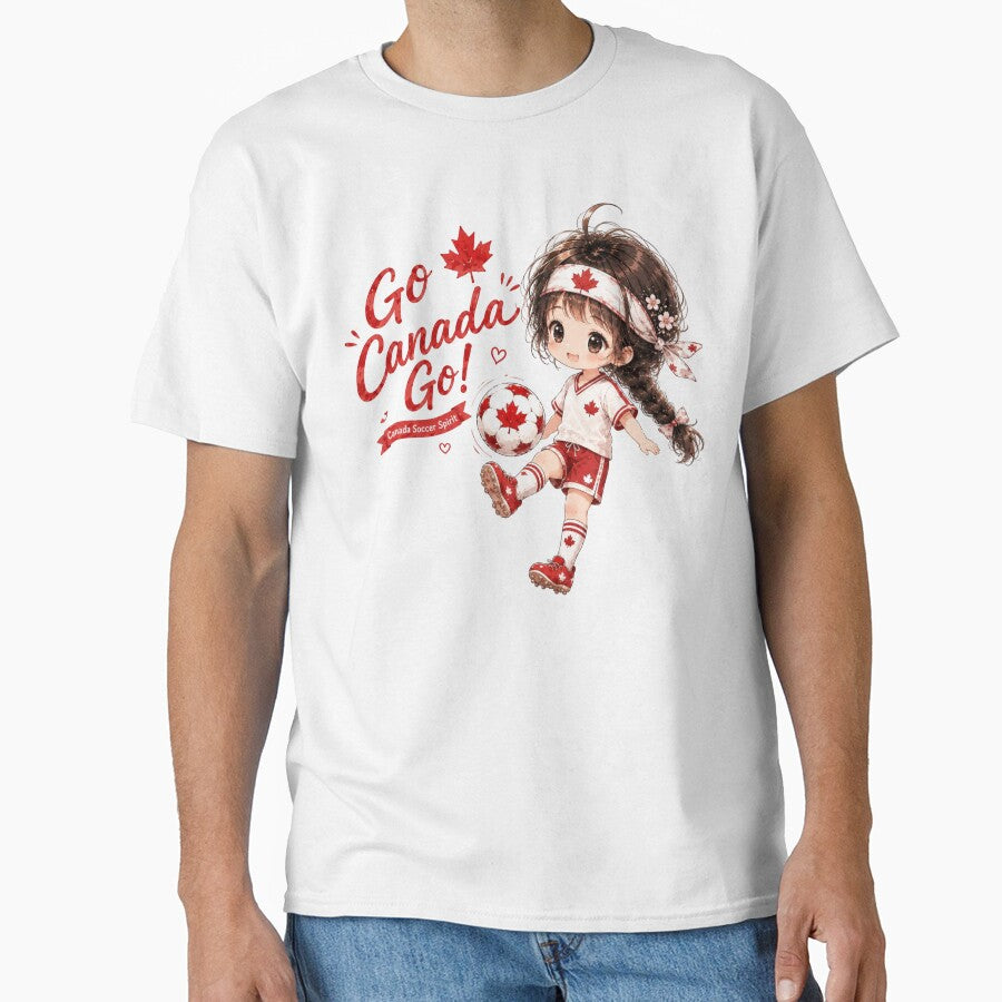 Go Canada Go! Cute Soccer Girl Tinia Fan Art  |  前進加拿大！Tinia 足球少女：2026溫哥華應援水彩插畫 by Tingmade Studio