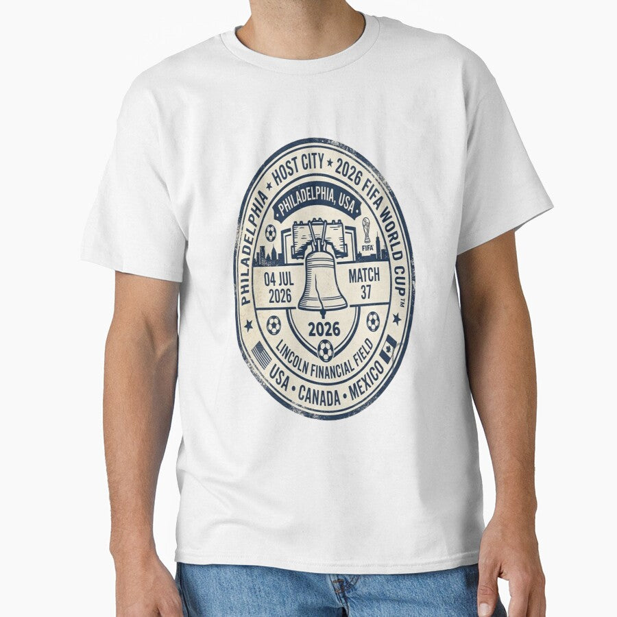 Philadelphia 2026 Host Vintage Stamp Soccer Tee Collection by CVelli382