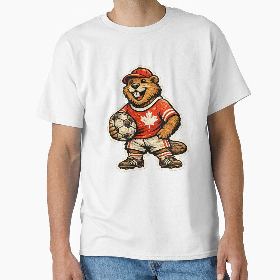 Canada Beaver Soccer Sticker – Vintage Football Mascot 2026 by randomdesignsnearme