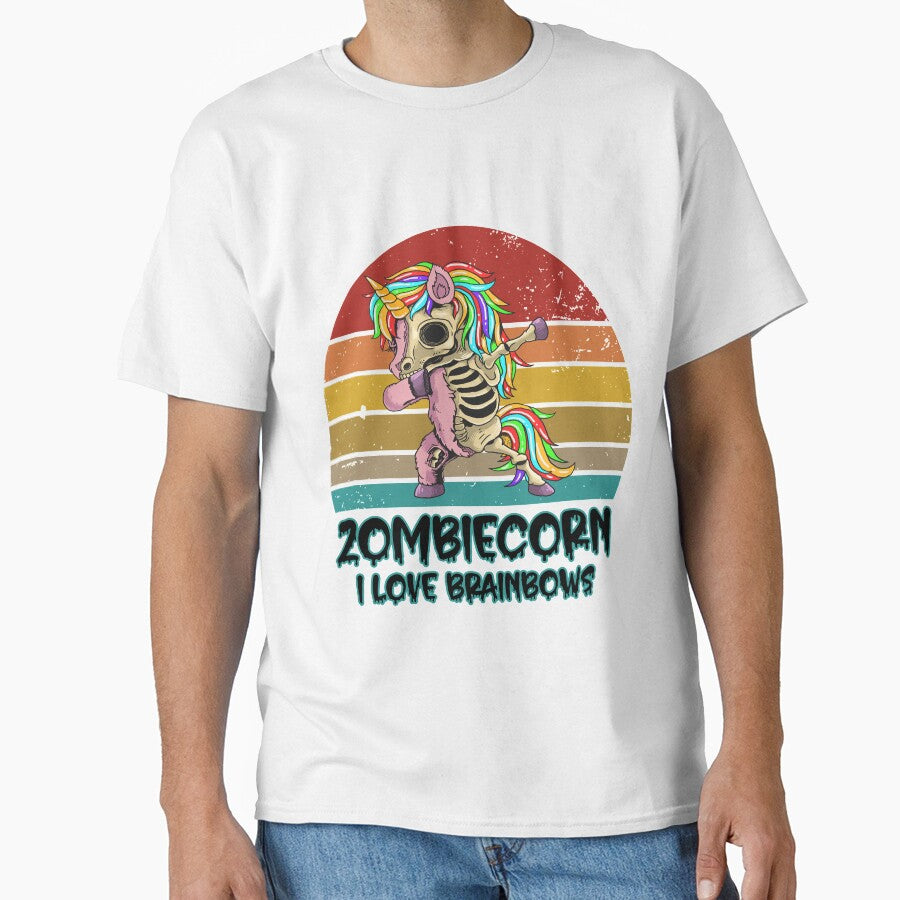 Zombie Unicorn I Love Brainbows Punk Gothic Goth Halloween S SK by andregiftshopzz
