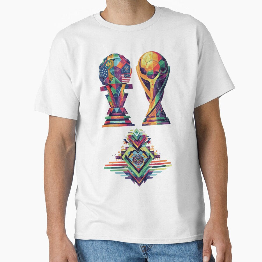 Mundial 26 Geometric Trophy Fan Design by QutteshopLM